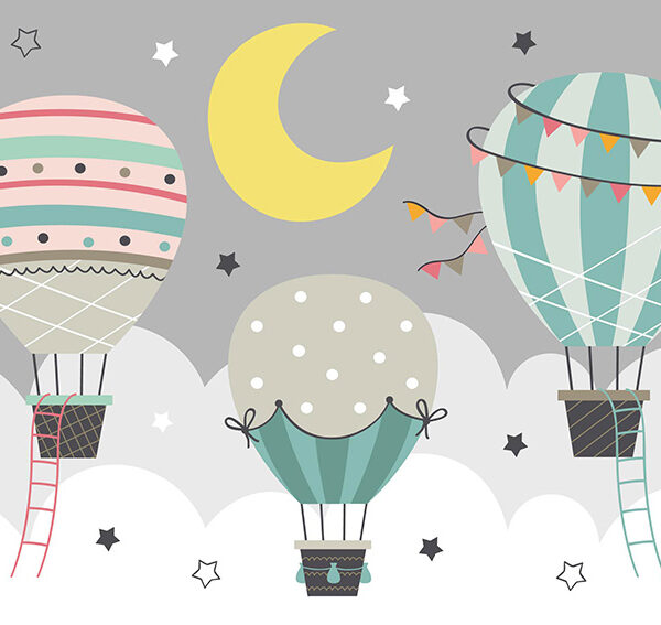 воздушные шары над облаками