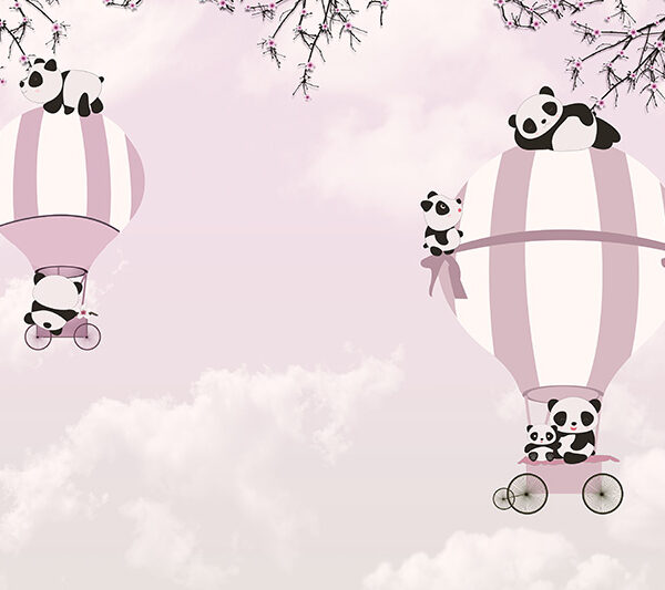 панды на воздушных шарах