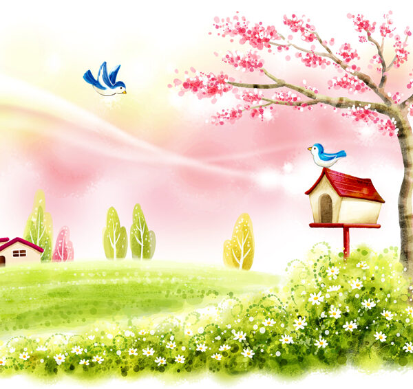 домик вдалеке