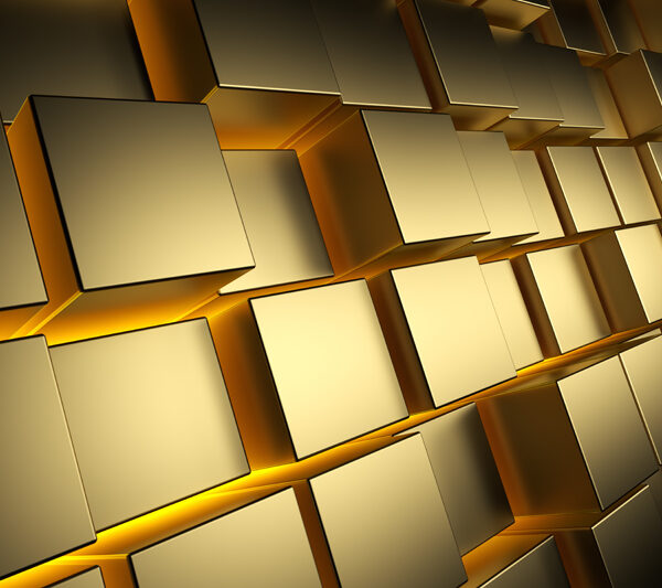 Фотообои золотые кубы