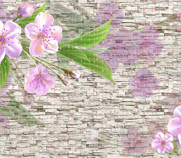 Цветы на стене