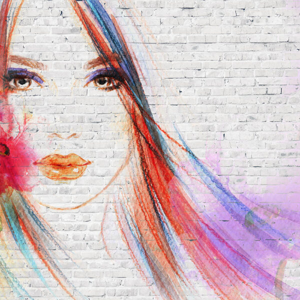 девушка с цветком