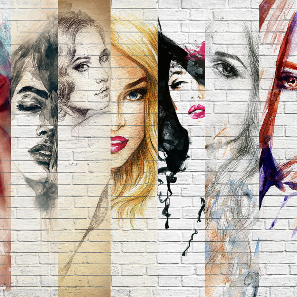 девушки акварелью