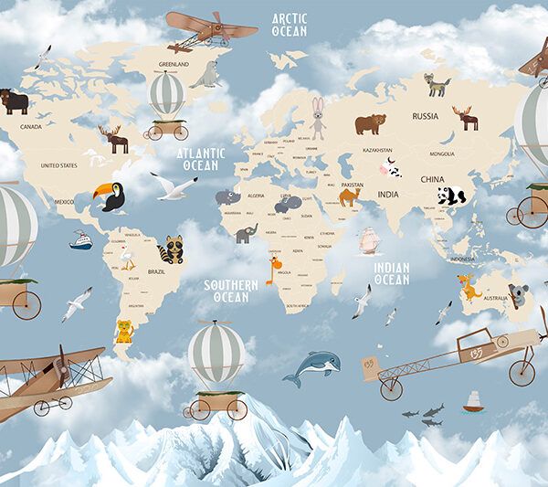 Карта на фоне гор