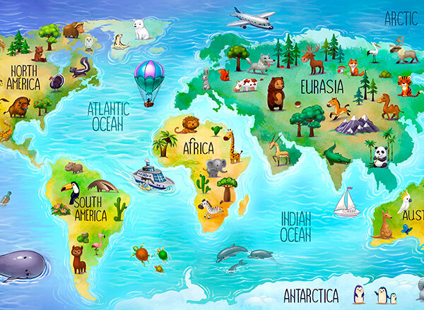 Карта с зверьми