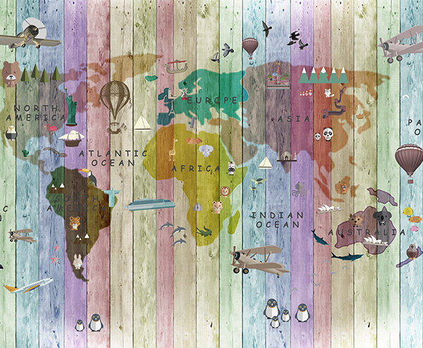 Карта на радужных досках