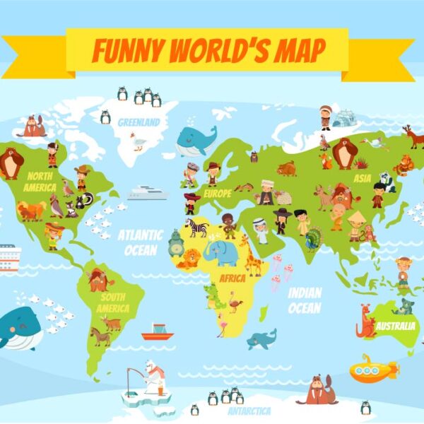 Веселая карта мира