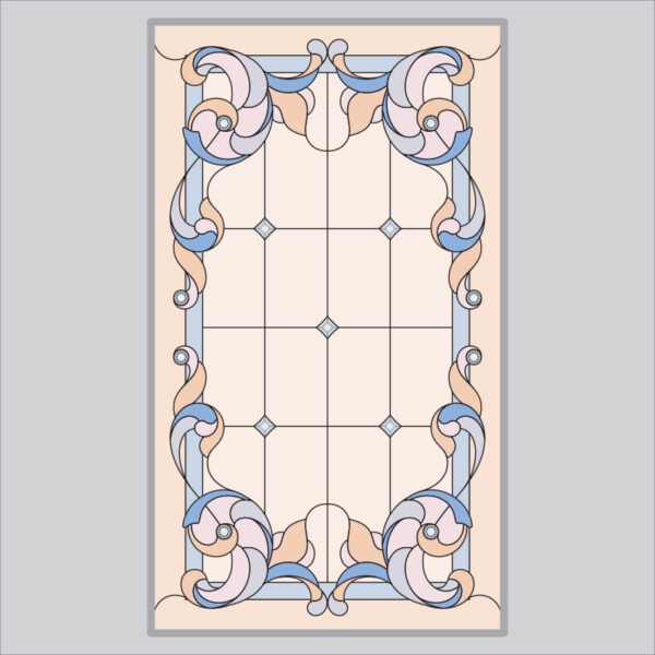 Витраж с завитками