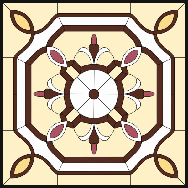 Витраж цветок