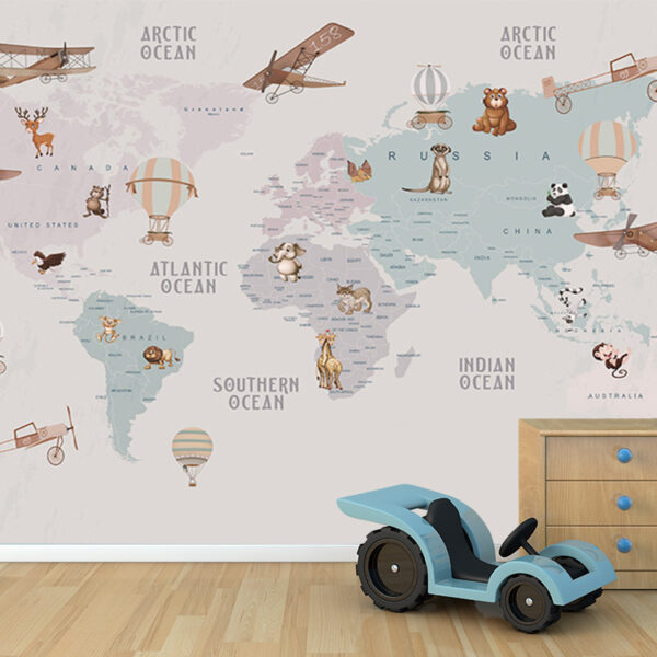 детская карта мира