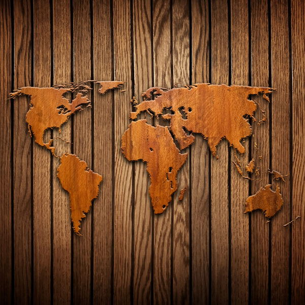 карта из дерева