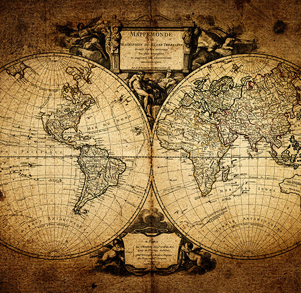старинная карта мира