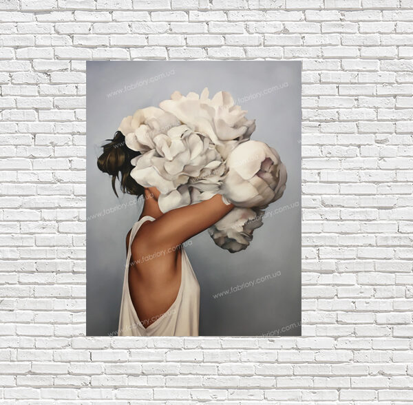 девушка с цветами