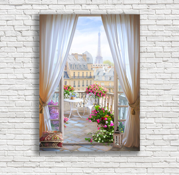 картина вид на париж