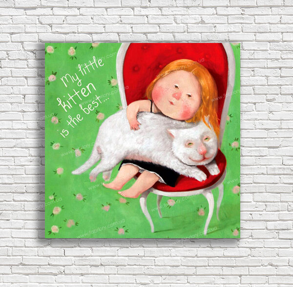 девочка и кот