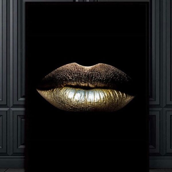 Модульная картина Golden lips