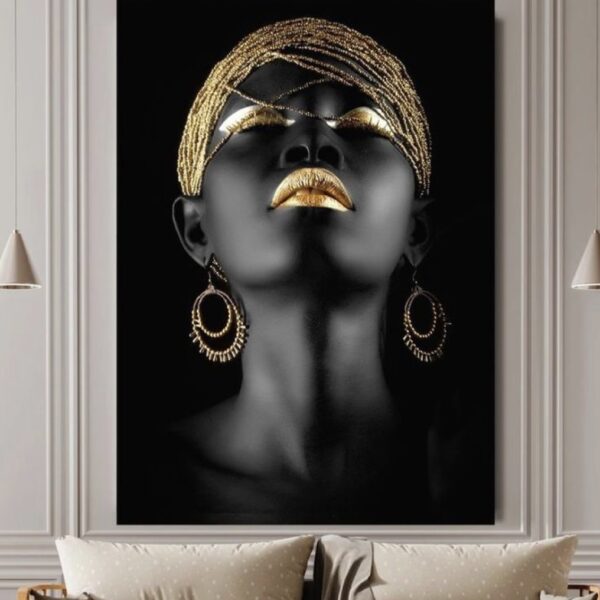 Модульная картина красивая африканская девушка