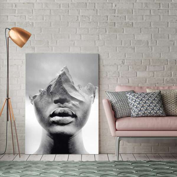 Модульная картина девушка гора