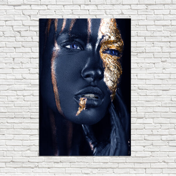 Модульная картина красивая девушка с золотом